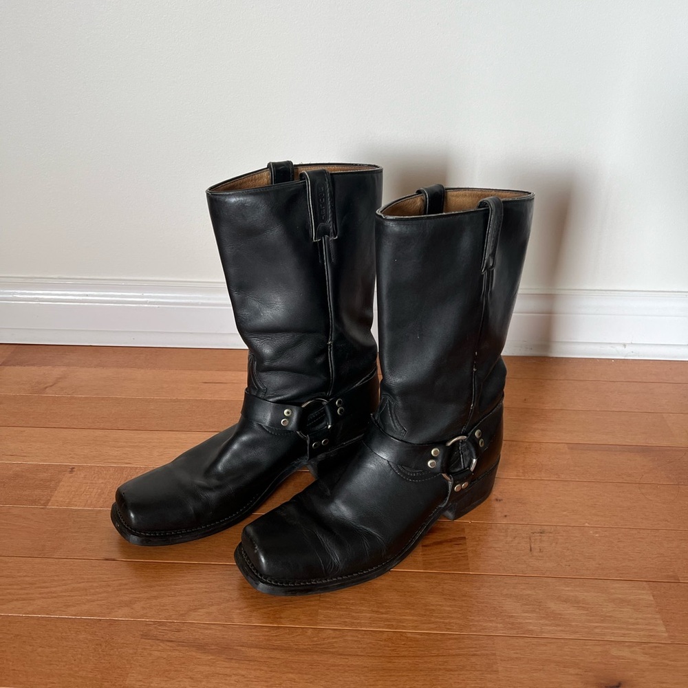 Boulet Motorcycle Boots - Men’s harness boots, moto boots, Size Men’s US 10
